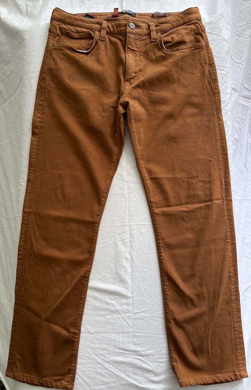 34 Heritage Courage Mid-Rise Straight Leg Pants in Tobacco Brown Size 33x32